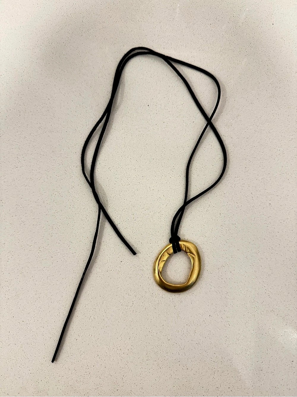 Heaven Mayhem Gold Pendant Cord Necklace